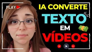 Converta TEXTOS em VÍDEOS com essa FERRAMENTA de IA [upl. by Schacker]