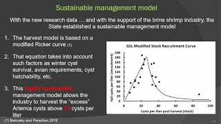 Sustainable harvesting of natural Artemia resource The Great Salt Lake Utah USA as model case [upl. by Adahsar885]