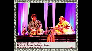 Raag  Shree  Pt Tejendra Narayan Majumder sarod  Pt Subhankar Banerjee Tabla [upl. by Ainalem]