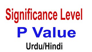 What is Significance level in Research What is P Value  Probability Value  UrduHindi [upl. by Daub]