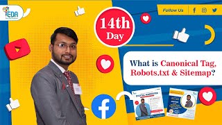 What is Canonical Tag  What is Robotstxt  What is a Sitemap  Day14  Easy Digi Academy [upl. by Frech]