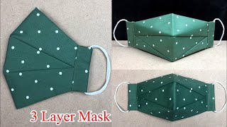 3 Layer Mask ✅✅ Easy 3D Face Mask  How to make 3D Face Mask sewing tutorial [upl. by Arev819]