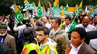 Kashmir demonstration front of Consulate General of India New York [upl. by Goldenberg]