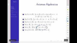 M1 Clase 31 Axiomas algebraicos [upl. by Elac]