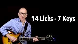 Blues Licks over A7 [upl. by Ettenhoj]