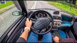 2005 Fiat Seicento Sporting 11 54 hp  POV Test Drive [upl. by Amesari219]