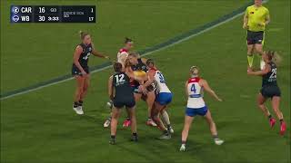 Abbie McKay  AFLW 2024 Round 8 Highlights  Carlton vs Western Bulldogs [upl. by Rintoul]