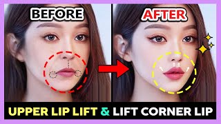 ✨ EXERCISE FOR UPPER LIP LIFT amp LIFT CORNER LIP  Shorten Philtrum Fix Protruding Upper Lip [upl. by Ecinnaj88]