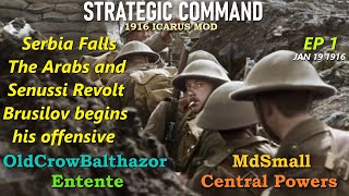 Strategic Command WW1 Icarus Mod1916 Ep 1 OldCrowBalthazor Entente vs MdSmall Central Powers [upl. by Edijabab]