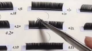 individual lashes extension 003mm025mm [upl. by Ignatz]