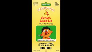 Sesame Street StartToRead Video Ernies little Lie and Other Stories 1991 VHS [upl. by Ennahgiel]