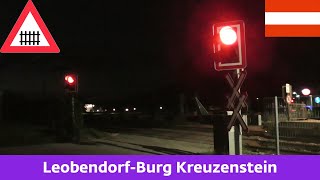 Železniční přejezdBahnübergang LeobendorfBurg Kreuzenstein A  1492023 [upl. by Wendell581]