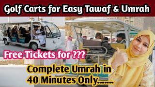 Golf cart for umrah  Golf cart for tawaf  Golf cart charges  Free Golf Cart golfcart umrah [upl. by Paddie244]