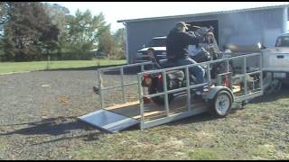 low deck height hyraulically operated utility trailer no ramps needed [upl. by Inahteb469]