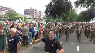 Nijmeegse Vierdaagse 2023 intocht  Duits Militair Muziekkorps deel 3 [upl. by Forkey]