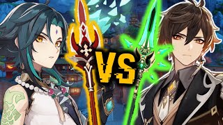 DEATHMATCH VS PRIMORDIAL JADE COMPARISON ON ZHONGLI amp XIAO  Genshin Impact [upl. by Keemahs]