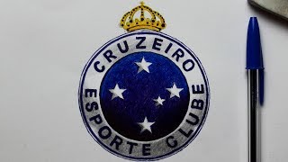 COMO DESENHAR O ESCUDO DO CRUZEIRO [upl. by Aivizt]