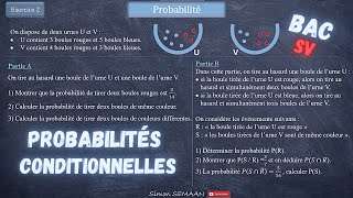 Probabilité conditionnelle  Bac Libanais SV  Exercice corrigé Terminale [upl. by Essilrahc]