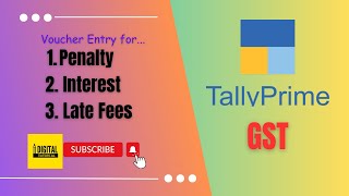 Voucher Entry for GST Penalty Interest and Late fee in Tally Prime digitaltutorial425 [upl. by Dowd]