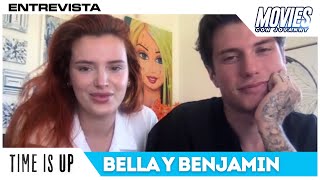 PLATIQUÉ CON BELLA THORNE Y BENJAMIN MASCOLO DE SU PROPUESTA DE MATRIMONIO EN EL SET DE TIME IS UP [upl. by Howlyn93]