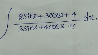 integral 2sin x3cos x43sin x4cos x5  dx 2nd intermediate 7marksintegration [upl. by Sheley]