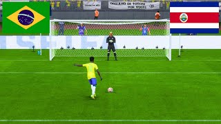 Brasil x Costa Rica Penalty Shootout Copa América 2024Fifa 23FeatVinicius JrEndrickNavas2024 [upl. by Honey350]