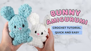 Finish in LESS THAN 1 HOUR How to crochet a bunny QUICK Bunny amigurumi tutorial [upl. by Amalita614]