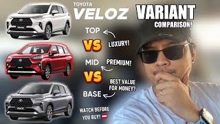 Toyota Veloz V vs G vs E  DON’T BUY the WRONG Variant [upl. by Niala]