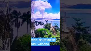 Phreatic eruption in taal volcanic taalvolcano taal philippines [upl. by Elora]