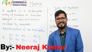 Lecture 1  Matrix meaning and types  Mathematical Economics and business Mathematics Economics [upl. by Nikolaus]