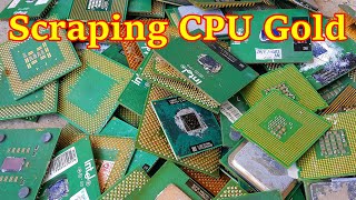 Extracting gold from CPU computer parts [upl. by Darbie543]