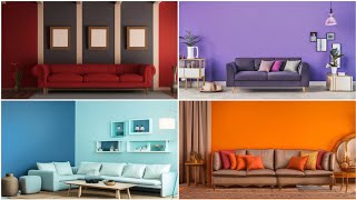 Latest Living Room Paint Colour Combination Beautiful Wall Color Combination For Livingroom Painting [upl. by Zeugirdor582]