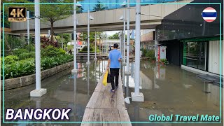 Bangkok Riverside Flood Situation at High Tide 🇹🇭 Thailand 4K [upl. by Daahsar]