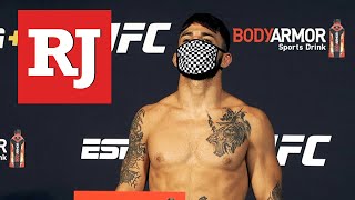 Mike Perry says his girlfriend did great as his lone cornerperson at UFC on ESPN 12  Video [upl. by Shippee]