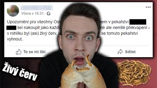 NAŠEL JSEM ŽIVÉHO ČERVA UVNITŘ ROHLÍKU 😱🤢 nechutné [upl. by Eelrahc930]