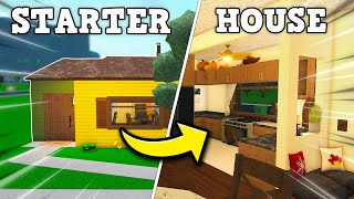 Renovating the BLOXBURG STARTER HOUSE Into a REALISTIC HOME [upl. by Osana636]