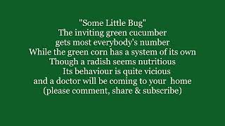 SOME LITTLE BUG Poem Lyrics Words text trending sing along song music [upl. by Robbie389]