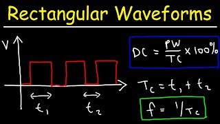 Duty Cycle Pulse Width amp Frequency  Rectangular and Square Waves [upl. by Yeliak]