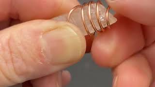 HOW TO WireWrap Crystals for Beginners  Crystal Point Wire Wrap Tutorial  WireWrapping Tutorials [upl. by Juline]