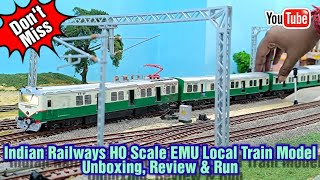 Indian Railways EMU Local Train Model Unboxing Review amp Run  HO Scale Model Train  train video [upl. by Annayek748]