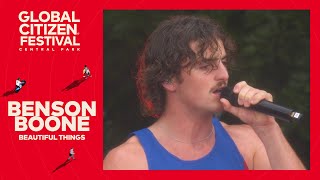 Musician Benson Boone sings Beautiful Things  Global Citizen Festival NYC 2024 [upl. by Ntsud]