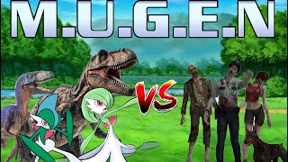 MUGEN Request 297 TRex Velociraptor Gardevoir Gallade vs Biohazard [upl. by Trudy90]