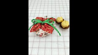 ⬆️Watch Full Tutorial  Easy Petal Drawstring Pouch  DIY Gift Bag sewing diycrafts [upl. by Renrag]