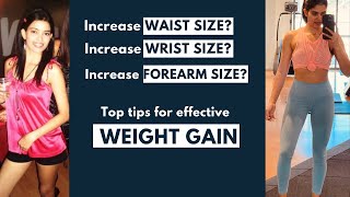 TOP TIPS to gain weight for skinny girls  Increase waist and forearm workout [upl. by Hirz]