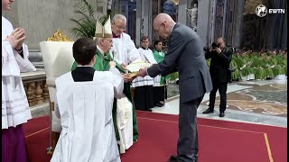 Pope Francis conferred the ministries of lector and catechist to 10 lay people [upl. by Rooke]