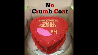 Red heart cake using minimum icing [upl. by Nana329]