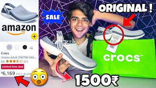 I Bought Original CROCS in Cheap Price😱  Unboxing Crocs Literide 360🔥 [upl. by Anirdnaxela]