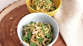 Zoodles with Peanut Sauce  Episode 1051 [upl. by Nyltac]