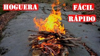 Cómo Hacer Una Hoguera O Fuego De Campamento Fácil y Rápido [upl. by Naujahs]