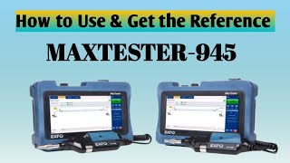 How to use and get the Reference amp Report EXFO MAXTESTER 945  Advanced Fiber Optic Test Solution [upl. by Norrv]